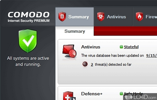 Screenshot of Comodo Internet Security and Firewall - Simple yet effective firewall to protect your connection