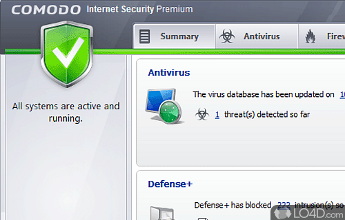 Screenshot of Comodo Internet Security Pro - Virus removal, firewall, and real-time protection