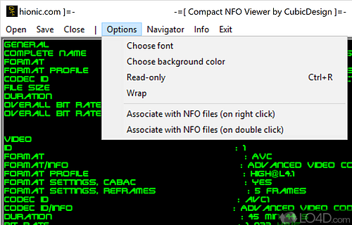 Compact NFO Viewer screenshot