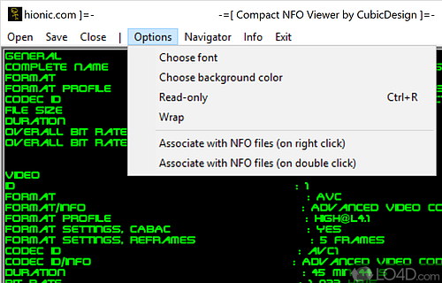 Compact NFO Viewer Screenshot