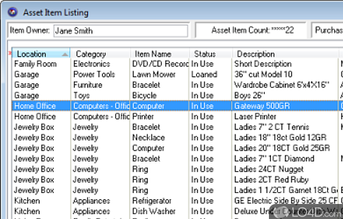 Screenshot of Computerize Your Assets - All-In-One Home Inventory and Asset Management