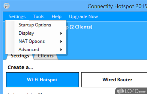 Automatically handles technical details - Screenshot of Connectify Hotspot