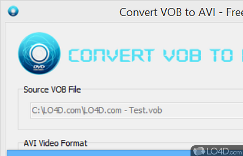 Convert VOB to AVI screenshot