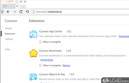Coowon Browser screenshot