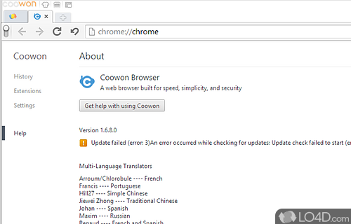 Coowon Browser screenshot