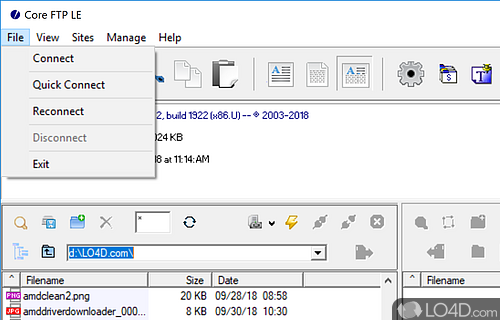 Core FTP LE screenshot