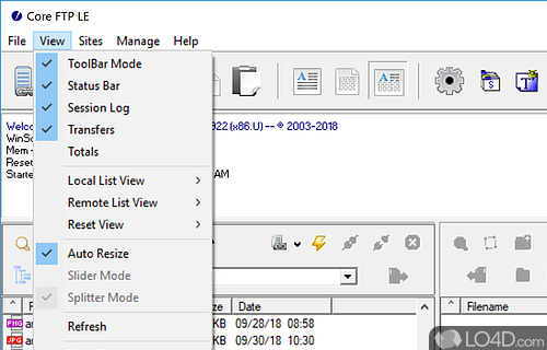 Core FTP LE screenshot