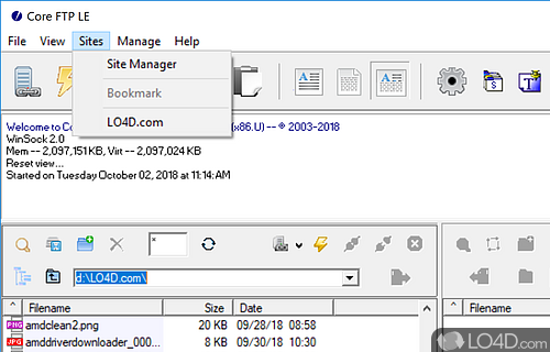Core FTP LE screenshot