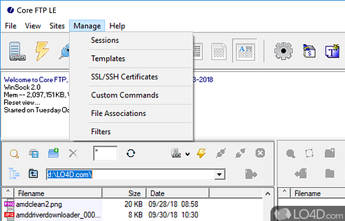 Core FTP LE screenshot