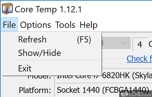 Core Temp Screenshot