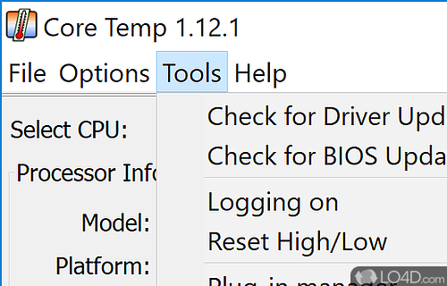 Monitor your central processor’s temperature - Screenshot of Core Temp