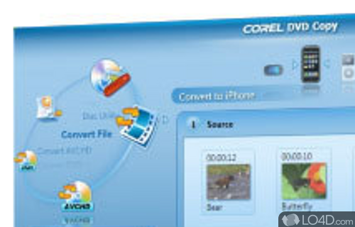 Screenshot of Corel DVD Copy - Can provide users with easy and fast DVD copying and video conversion capabilities