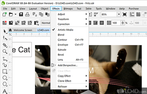 CorelDRAW Graphics Suite X8 screenshot