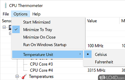 CPU Thermometer Screenshot