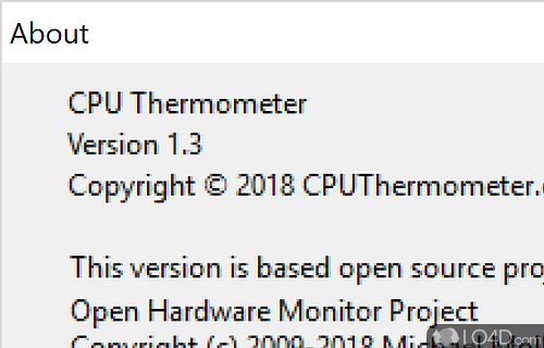 CPU Thermometer Screenshot