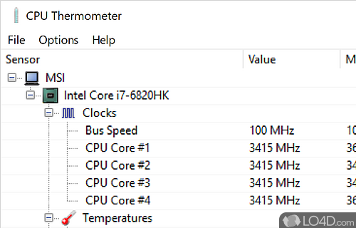 Enables users to monitor their CPU temperature - Screenshot of CPU Thermometer