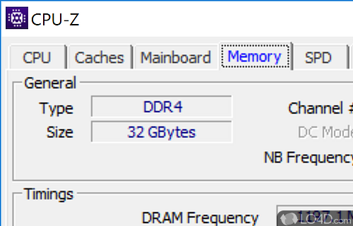 View information about CPU, motherboard, memory and video card - Screenshot of CPU-Z