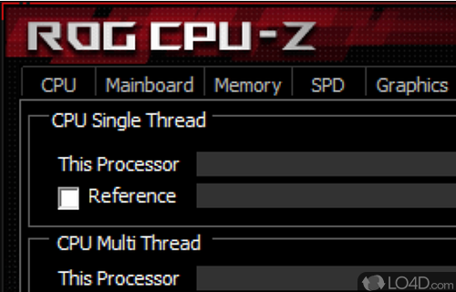 Free CPU identification tool - Screenshot of CPU-Z ROG