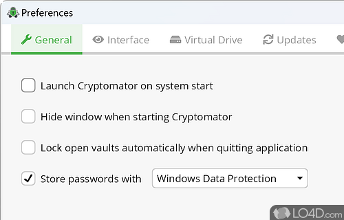 Supports different storage services - Screenshot of Cryptomator