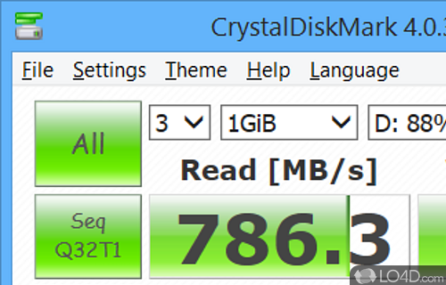 Crystal Disk Mark Portable - Screenshot of CrystalDiskMark Portable