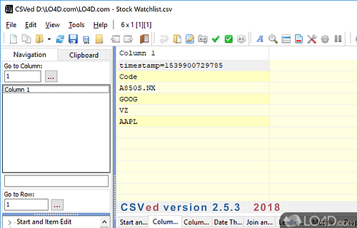 CSVed Screenshot