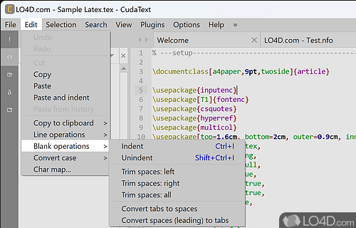 Increase productivity by working on as many as six concurrent groups - Screenshot of CudaText