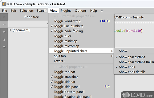 Modern code editor - Screenshot of CudaText