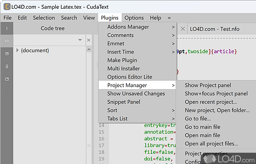 Free text editor - Screenshot of CudaText