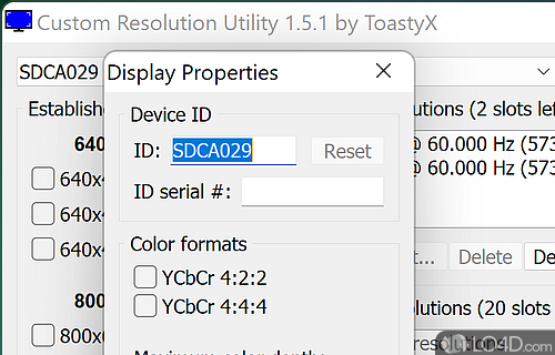 Tamper with AMD/ATI or NVIDIA GPU resolutions - Screenshot of Custom Resolution Utility