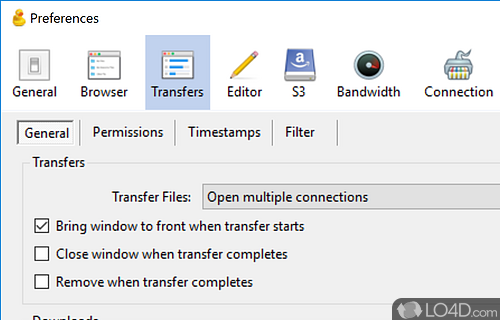File transfer capabilities - Screenshot of Cyberduck