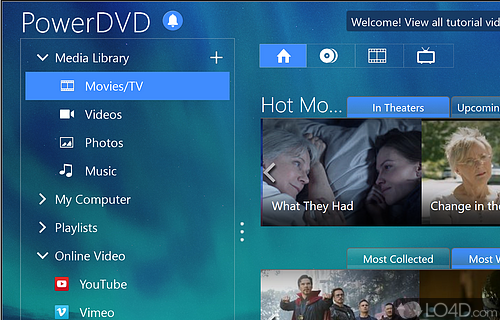 Visually appealing and friendly interface - Screenshot of CyberLink PowerDVD
