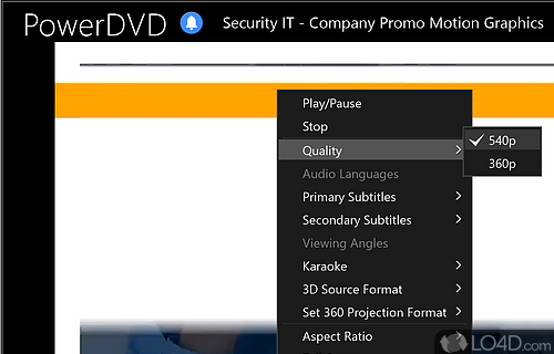 Supports a large variety of formats - Screenshot of CyberLink PowerDVD