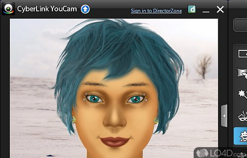 Screenshot of CyberLink YouCam - To add dynamic effects for video chats and webcams, with a surveillance and a face login module