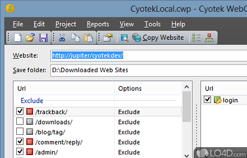 Screenshot of Cyotek WebCopy - Save web pages to read them offline