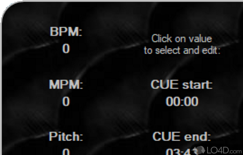 User interface - Screenshot of Dance Music Player
