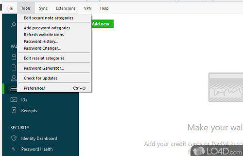 Store and fill - Screenshot of Dashlane