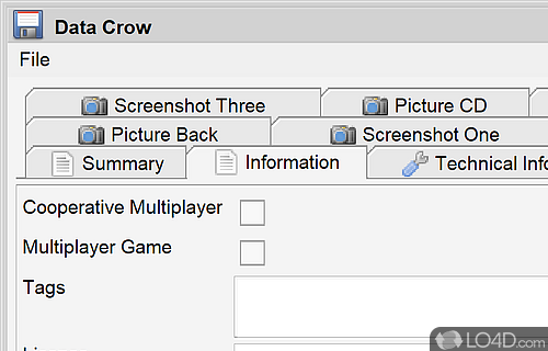 Catalogue your movies, photos and other media - Screenshot of Data Crow