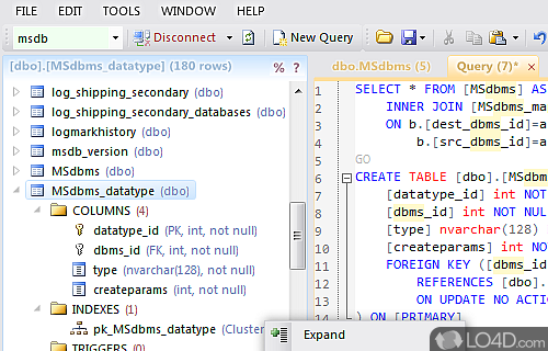 Screenshot of Database .NET - Innovative, powerful and multiple database management tool to browse for objects, design tables and edit rows