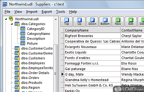 Screenshot of Database Viewer-Editor - Software app that allows users to easily create, browse, modify