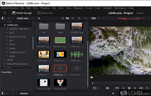 A full-fledged video editing software - Screenshot of DaVinci Resolve