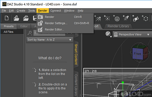 Full control over environment and objects - Screenshot of DAZ Studio