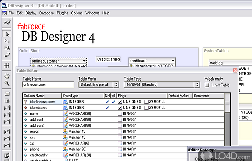 DBDesigner screenshot