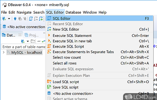 Practical SQL editor and query execution commands - Screenshot of DBeaver