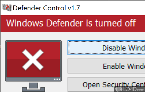 Quick setup and non-intrusive interface - Screenshot of Defender Control