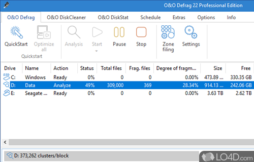 O&O Defrag Professional screenshot