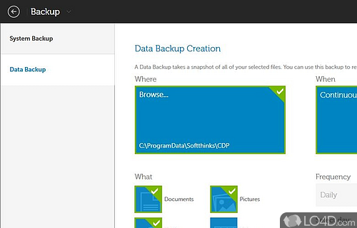 Dell Backup and Recovery Screenshot
