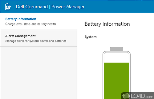 Screenshot of Dell Command Power Manager - User interface