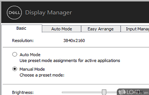 Dell software used to manage a monitor or a group of monitors - Screenshot of Dell Display Manager