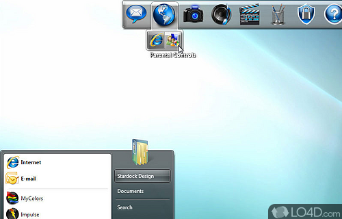 Screenshot of Dell Dock - User interface