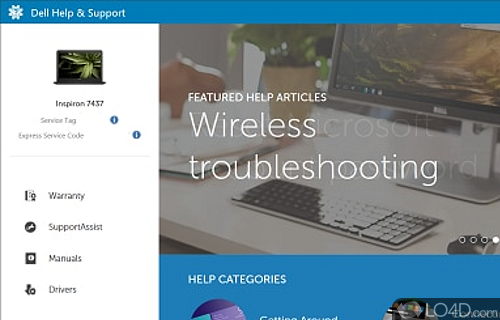 Dell Help and Support Screenshot